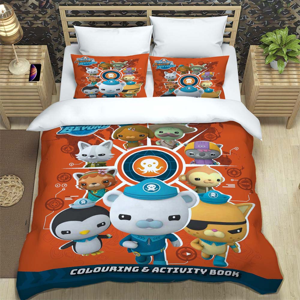 3D Octonauts Bedding Sets, Duvet Covers and Pillowcases, Bedroom Decor, Children's Gifts, Adult Single/double Beds.