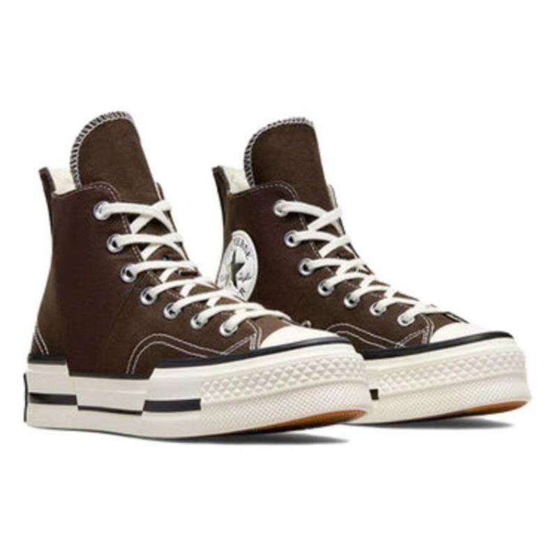 Converse Chuck 70 Plus Unisex High Canvas Shoes Daily Versatile Wear-resistant Breathable Brown A08095C