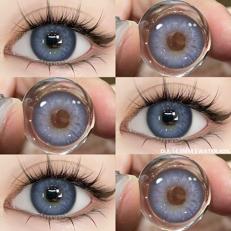 1 Pair Colored Contacts for Eyes Blue Eye Lenses Gray Pupils Brown Lenses Green Contact Lenses Beauty Makeup Yearly