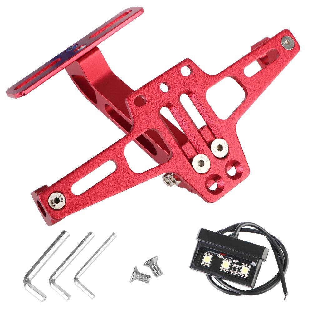 Motorcycle License Number Plate Bracket Rear Turn Signal Lamp Holder CNC LED Light Aluminum Fender Eliminator Kits Universal