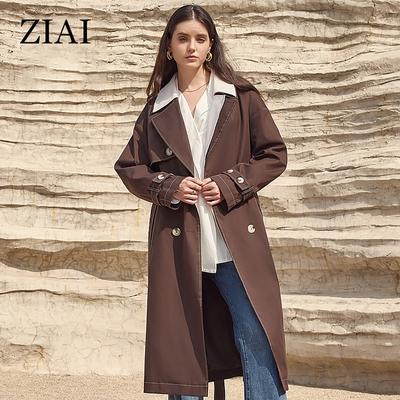 2024 Jar Jeseň Dlhý Dámsky trenčkot dámska vetrovka Dvojradový klopový opasok Módne vrchné oblečenie Kabát dámske oblečenie ZS-30117