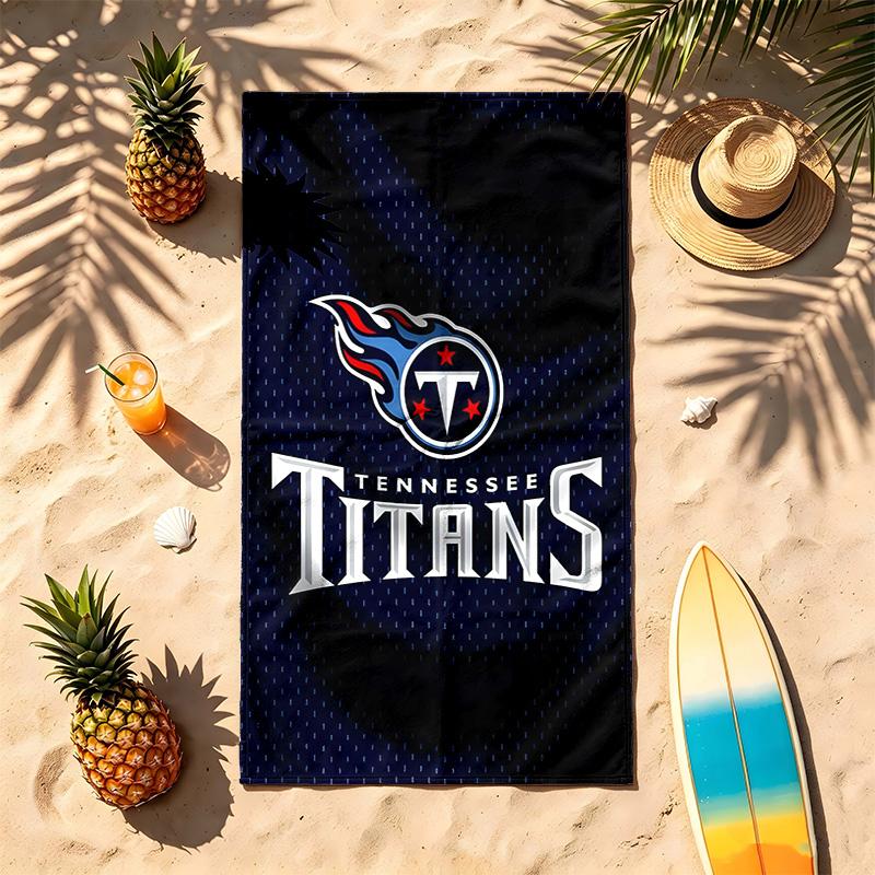 Tennessee Titans (14) Theme Beach Towel Sand Resistant Soft And Comfortable Suitable For The Pool Camping Yoga And Diving A Travel