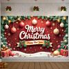 Christmas Decoration Banner Candy Cane Decor New Year Decoration Banner Happy New Year Banner Snowflake Pattern For Holiday