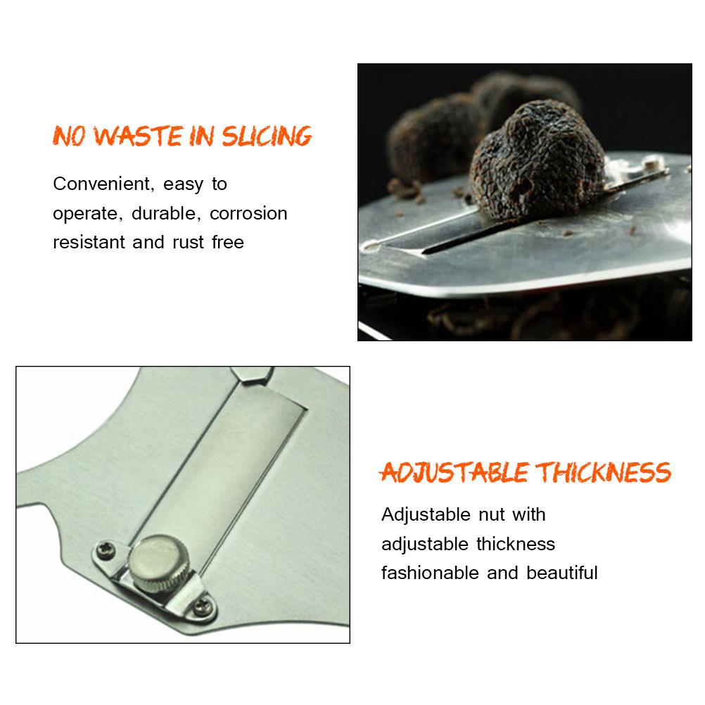 Tryffelrivjärn Multifunktionellt Rostfritt Stål Tryffelrivjärn Smörhyvel med Trähandtag