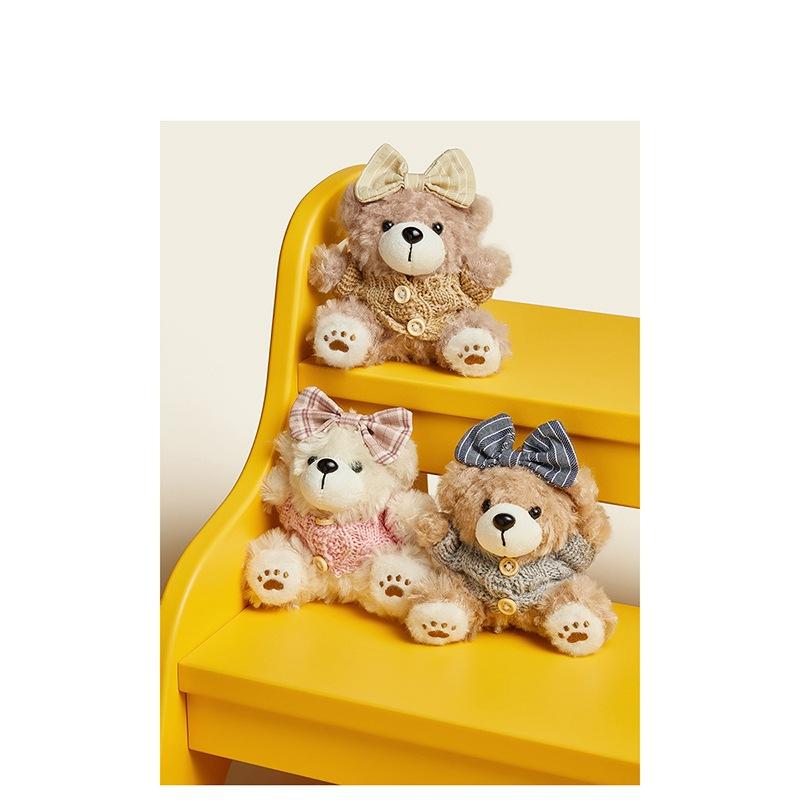 Cute Bag Female Pendant Baking Bear Niche High-End Plush Toy Doll Schoolbag Small Pendant Bag