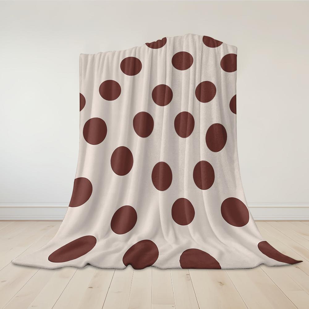 Braune Pünktchen Flanelldecke Warm Weich Halloween Weihnachten Sofa Warm Gemütlich Dekoratives Dekor Geschenk Für Alle Jahreszeiten