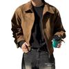 Men's Retro Suede Hip Hop Zipper Jacket - Street Style, Trendy and Handsome Design for Teens