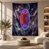 Decorative Tapestry,AC Milan Printed Wall Art, Lightweight Wall Hanging For Bedroom Background