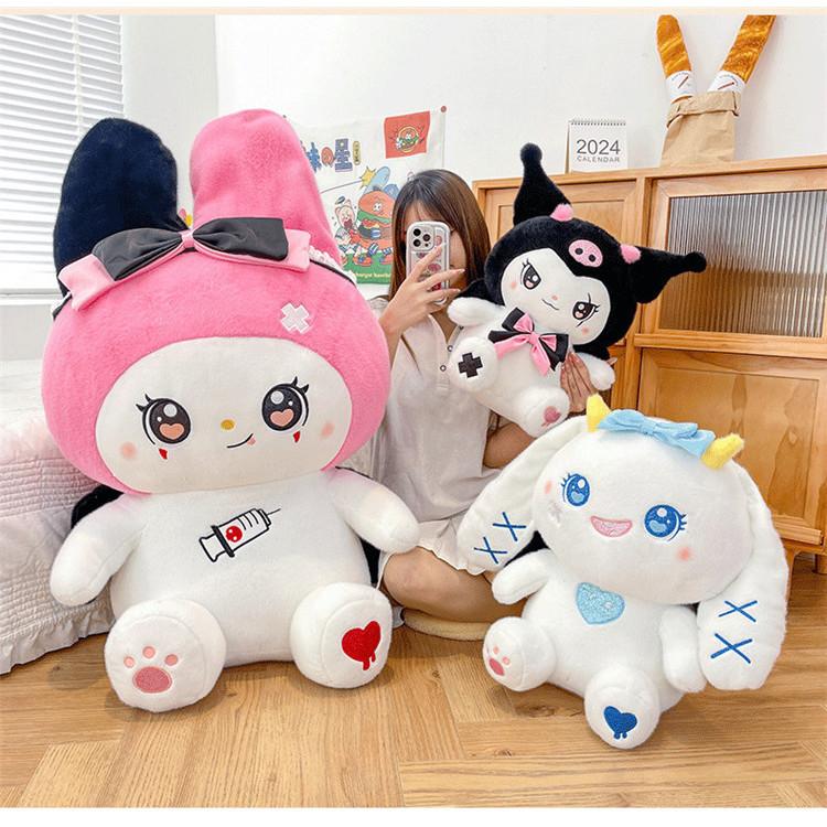 Cute Creative Devil Series Kuroko Plush Toy Meledy Doll Yugu Dog Doll Gift 40cm 60cm 75cm 100cm