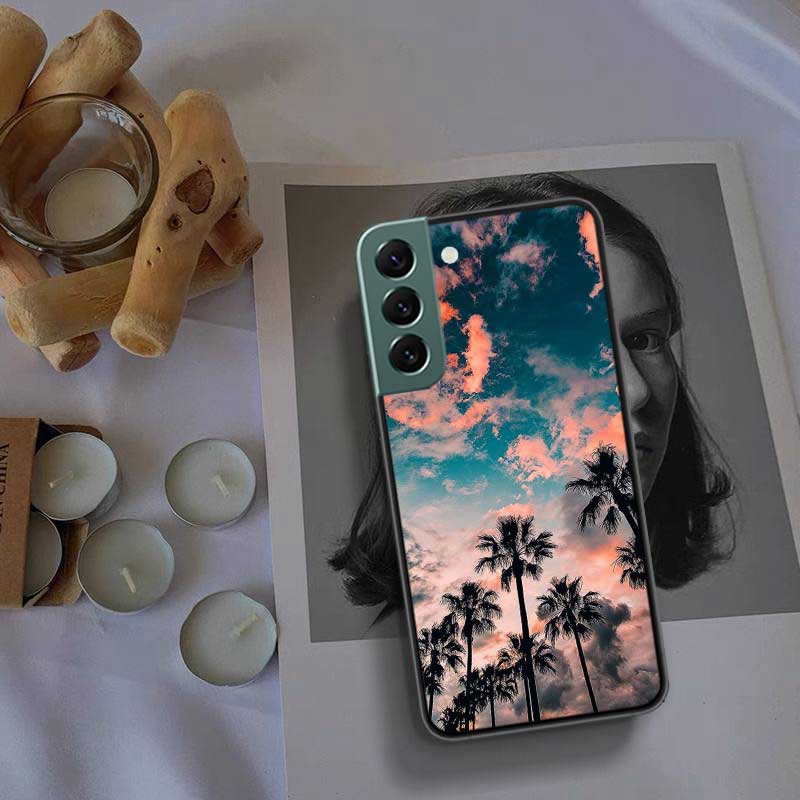 Sea Tropical Palm Trees Beach Phone Case For Samsung A16 A26 A36 A56 Galaxy A02S A12 A52S A13 A23 A33 A53 A54 A34 A24 A14 A22 A3