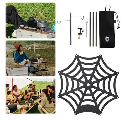 Camping Lights Support Aluminum Alloy Camping Lantern Stand Detachable Lamp Pole Bracket Board for Outdoor Hiking Fishing