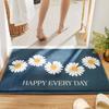 Daisy Print Mat Home Bath Mat Non Slip Absorbent Bathroom Carpet Soft Memory Foam Rug Kitchen Toilet Floor Decor Washable Mat 