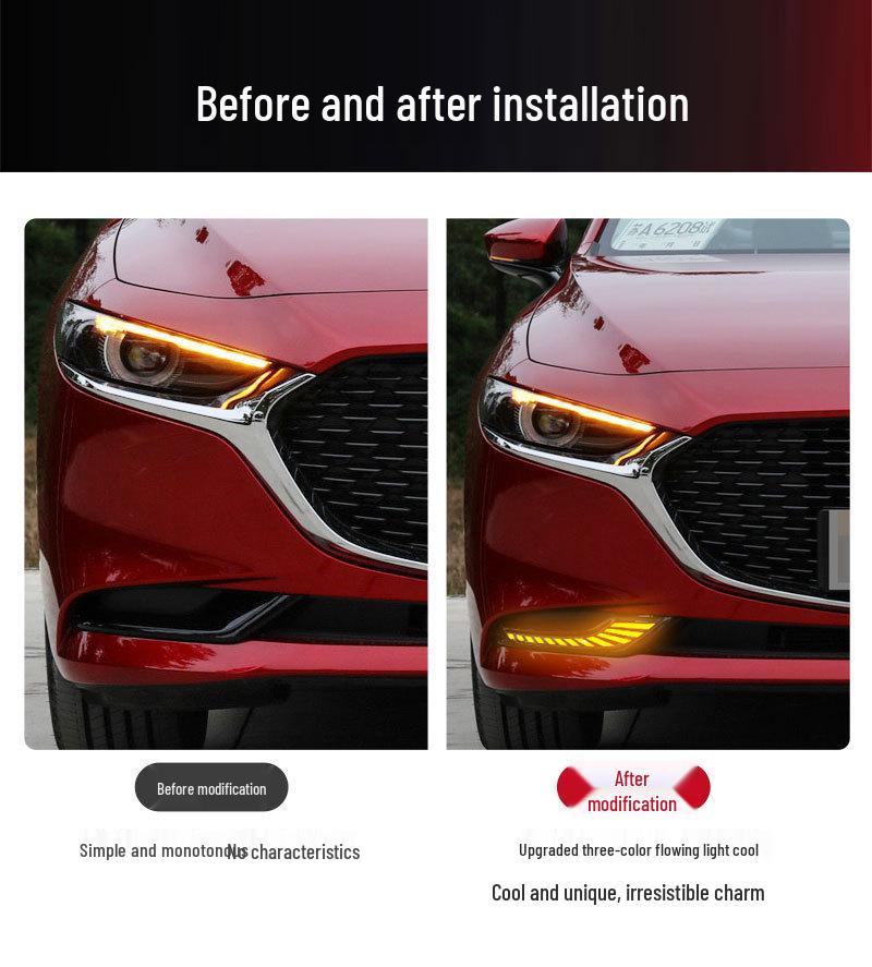 LED Fog & Daytime Running Lights for 2020-2025 Mazda 3 Axela