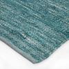 Living Room Rug In Light Blue Braided Leather 60x120