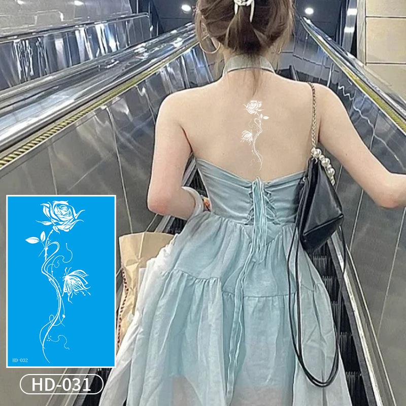 

Retro Style Butterfly Tattoo Sticker, Small Fresh Tattoo Sticker, High-end Sexy and White Tattoo Sticker 120*76mm
