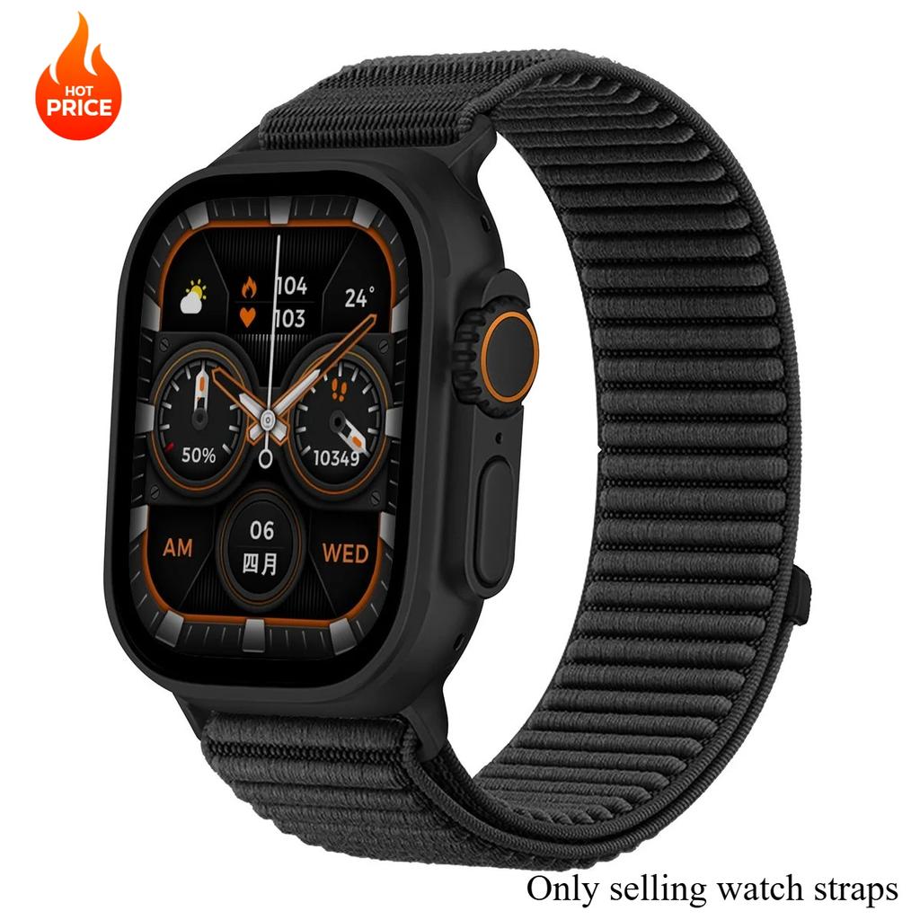 Nylon Sport Strap For Apple Watch Band Ultra3 49mm 46mm 45mm 44mm 41mm 42mm Bracelet iWatch 38 40mm 11 10 9 8 7 6 5 4 SE Braided