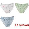 TERMEZY 3Pcs/Lot Women's Sexy Ice Silk Panties Printed High Elasticity Cool Briefs Low-Rise Seamless Breathable Briefs