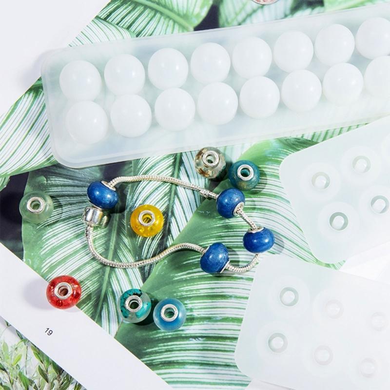 Round Bead Shaped Mould Easy To Demould Silicone Moulds Epoxy Resin Jewelry Molds for Crafting Lovers and Home Makers