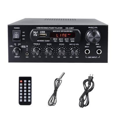 Compact Bluetooth Puissance 60W Stéréo avec Télécommande USB et Bluetooth pour Amplificateur, 110V, Amplificateur, Noir, Entrée, Contrôle Multi-EQ, 4.0 Karaoké.