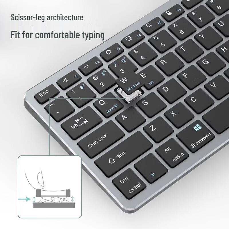 OLOEY Portable Ultra-Slim Wireless Mechanical Keyboard