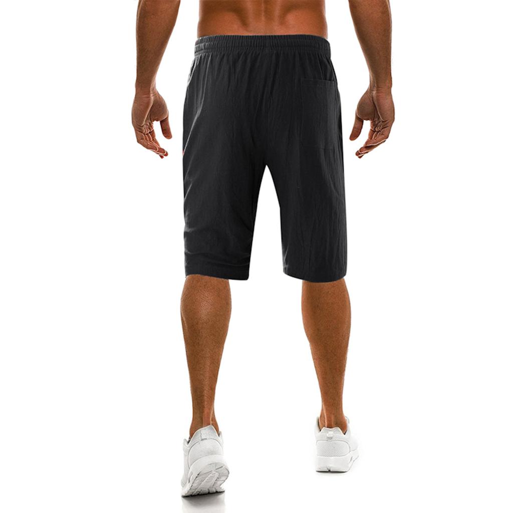 Fashionable Men'S Shorts With Drawstring Color Loose Fitting Casual Sports Shorts
