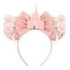 Trip Mickey Ears Headband For Girls Women Sequin Castle 5"Bow Hairband Festival Party Cosplay DIY Hair Accessories
