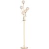 Floor Lamps for Living Room Bedroom with 5 Light, Modern Upright Standing Lamp, 34x25x156cm, Gold Tone