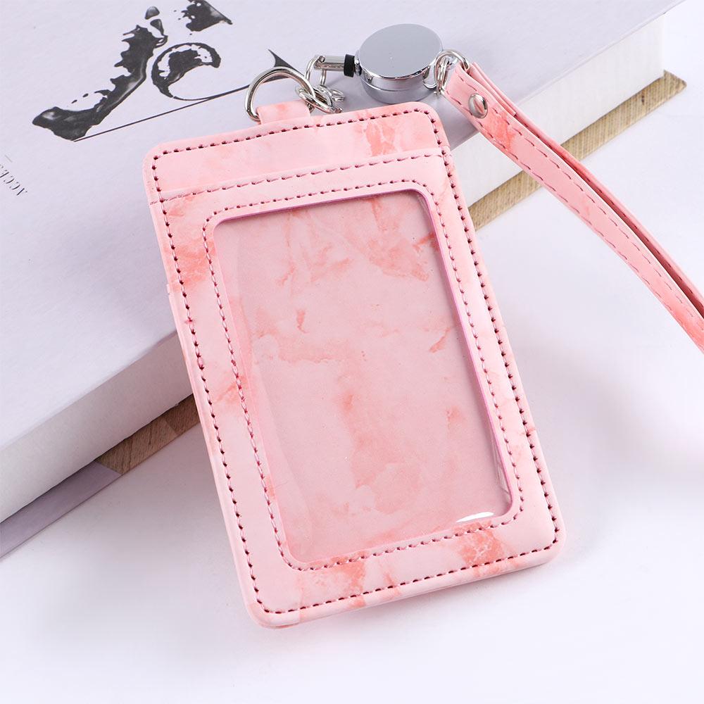 Crossbody Patch Leather Card Covers Business Card Cover Bus Card Cover Case Retractable Card Holder