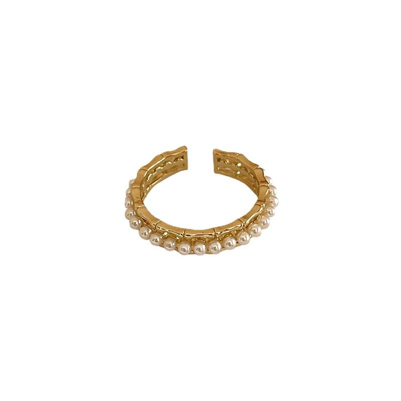 Vintage Enamel Drip Glaze Adjustable Open Ring – Women's Light Luxury Design