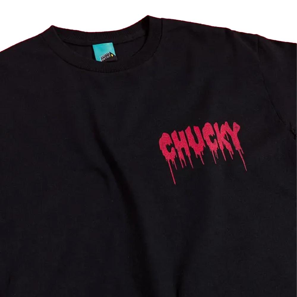 Childs Play Unisex Adult Chucky Dripping Logo Back Print T-Shirt