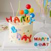 Happy Birthday Tortenaufleger Bunte Tortendekoration Englischer Buchstabe Hochzeit Cupcake für Geburtstagsparty Tortendekoration