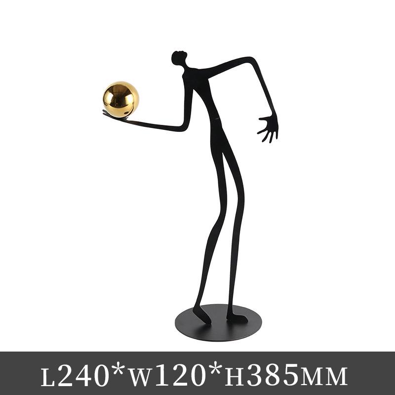 

Elegant Ball-Holding Figure Sculpture Decorative Ornament for Room or Hotel