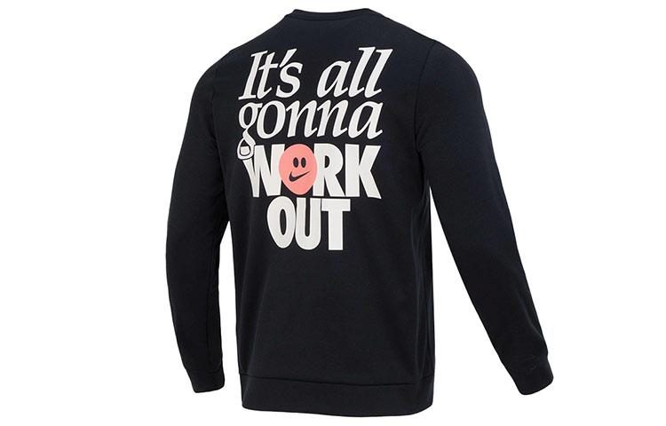Nike Sweatshirts Men s Black Crew Neck Moderate Regular FD4808-010 S