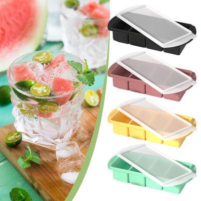 Silicone Broth Freezer Tray with Lid Ice Cube Mold for Soup Food & Meal Prep Easy Release Stackable BPA-Free Kitchen Storage Container