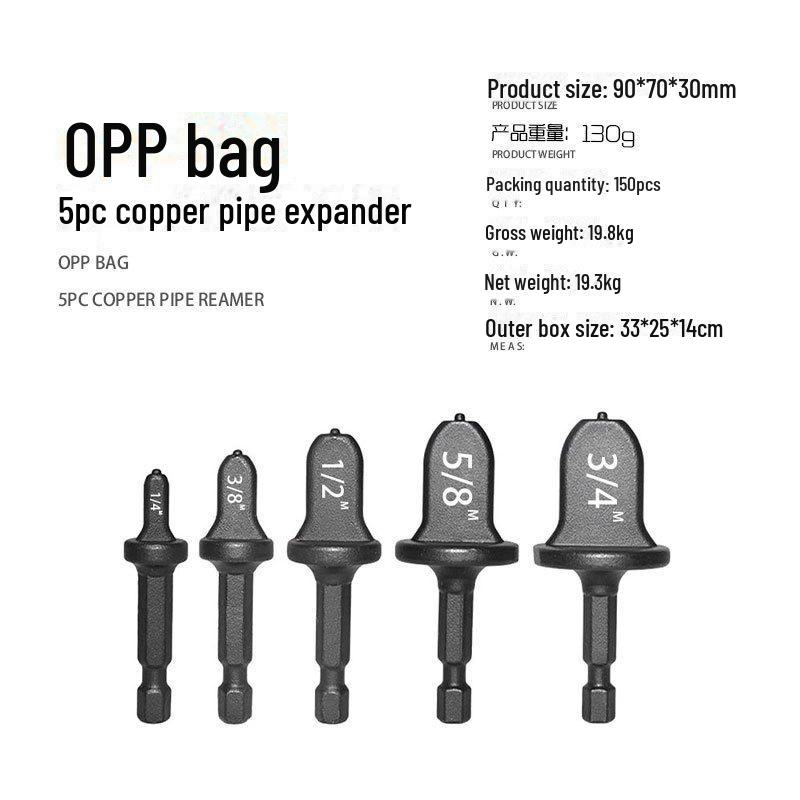 

Расширитель медной трубы для электрического кондиционера 5 в 1 с шестигранной ручкой, британский стиль - 6 шт.