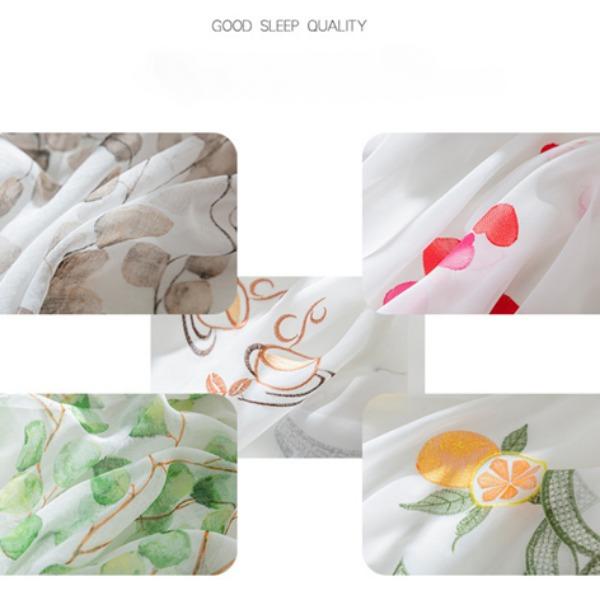 New Embroidery Printed Window Screen Polyester Door Curtain Partition Curtain Bedroom Balcony Kitchen Modern Minimalist Small Short Curtain