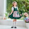 Girls Traditional Dress Oktoberfest Costume Country Style Apron Dress with Headscarf and Puff Sleeve Shirt for Kids