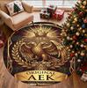 AEK Athens FC Pattern Round Rug, Indoor/Outdoor Mat, for Picnic, Gameroom, Bedroom, Office, Living Room, Home Decor Carpet, Birthday Gift