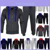 Luxuriously Warm Men's Tracksuit Set With Fleece Zip Hoodie And Jogging Bottoms