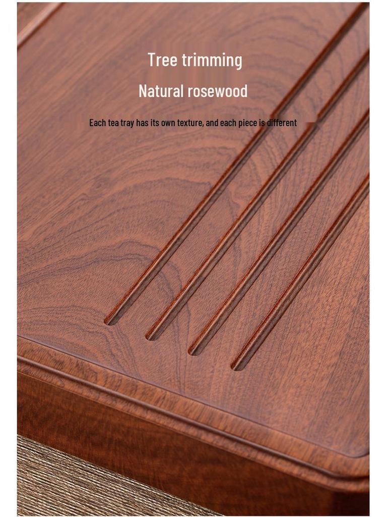 Rosewood Solid Wood Tea Tray - Elegant Chinese Tea Table & Brewing Set