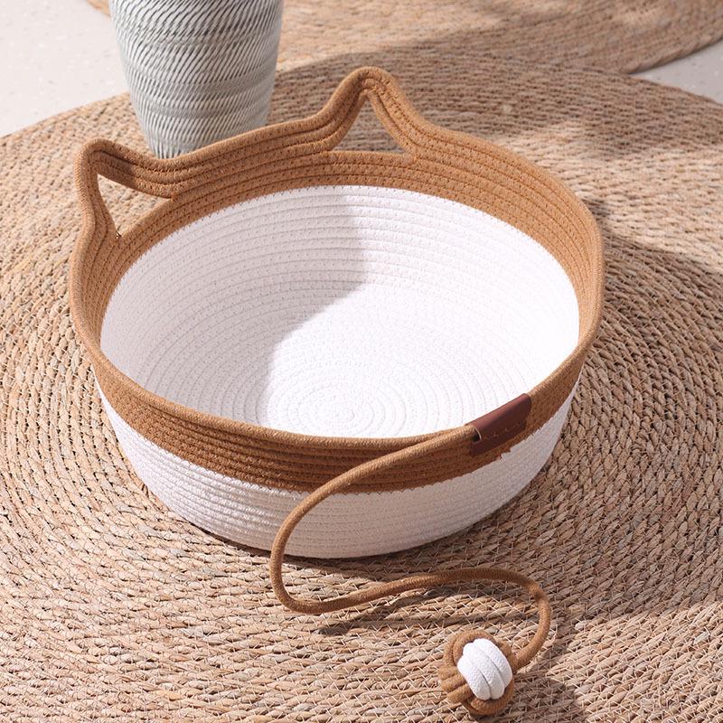 All-Season Cat & Dog Bed with Scratching Post