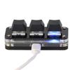3 Key Mini Keypad Industrial USB Customized Blue Switch Programmable Gaming Keypad with RGB Light