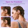 Clip-On Open-Ear Bluetooth 6.1 Earbuds with Microphone, Comfortable Non-In-Ear Sports Headphones with HD Sound & Noise Reduction for Running