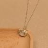 Ruyi Ping An Auspicious Clouds Chalcedony Necklace - Retro Chinese Longevity Pendant with High-End Luxury Feel.