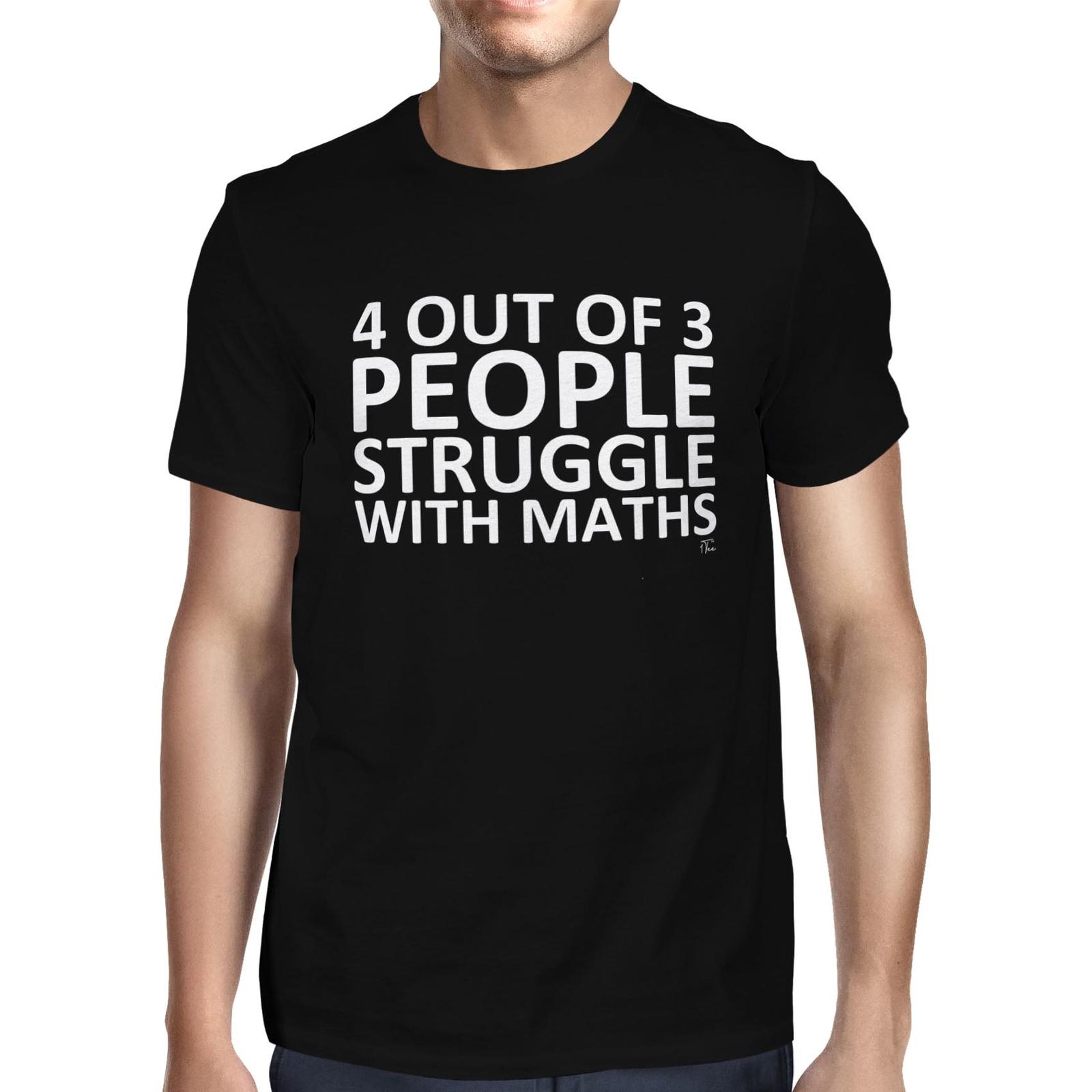 1Tee Mens 4 Out Of 3 People Struggle With Math T-Shirt S