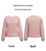 Women's Fleece-Lined Cotton Jacket: Short, Collarless, Padded Winter Outerwear 2026