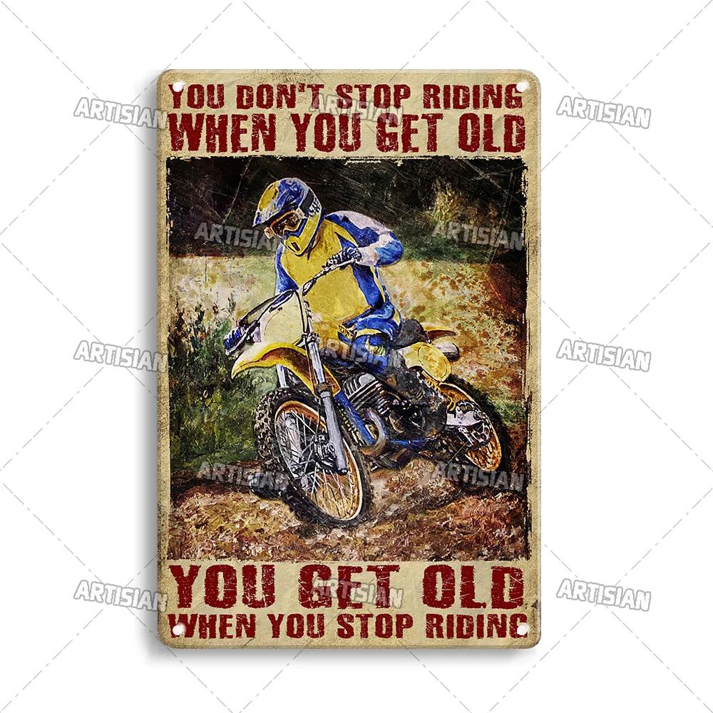 ARTISIAN Vintage Motorcycle Metal Tin Sign Decorative Plate Wall Art Metal Poster Bar Home Metal Plaque Studio Industrial Decor