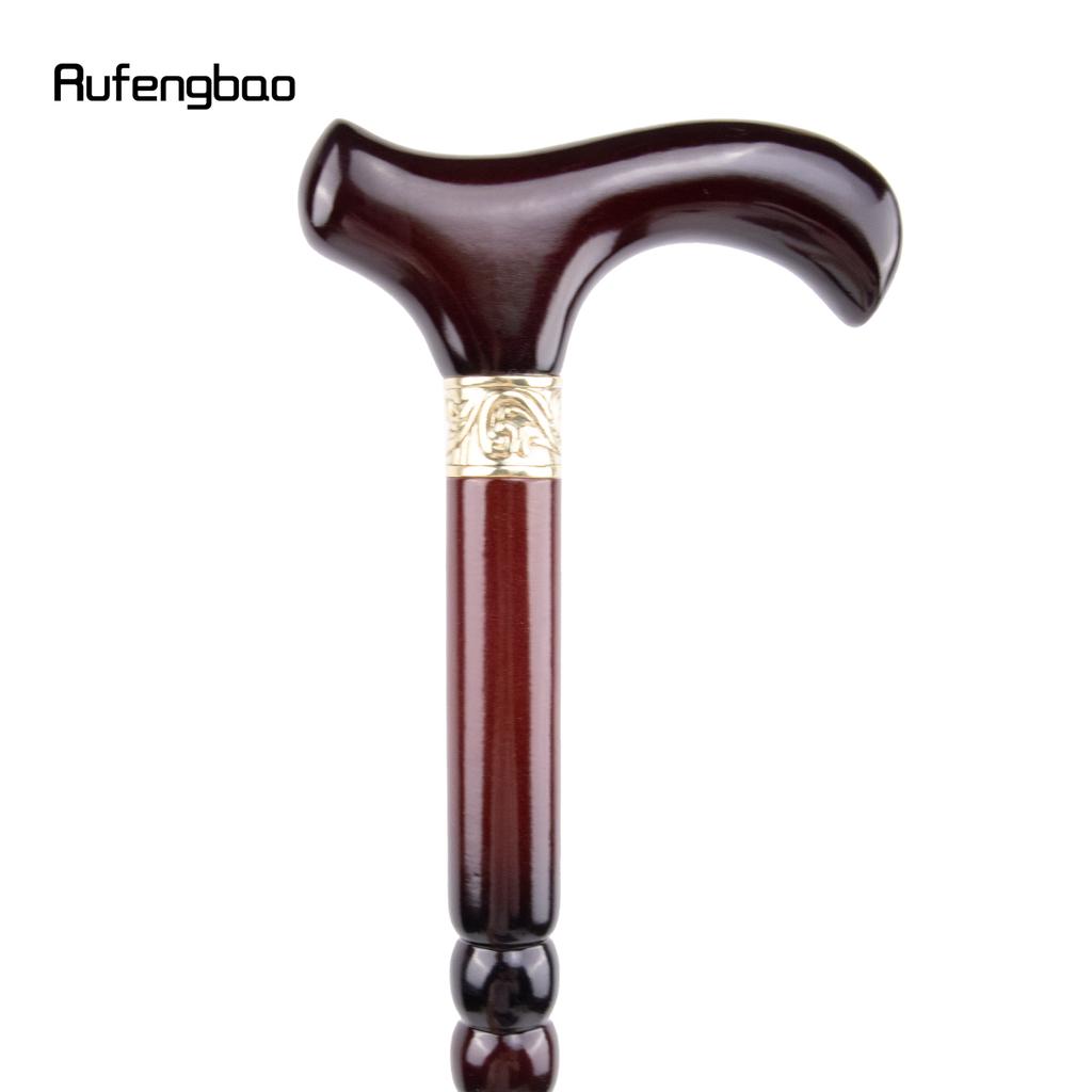 Red Wooden Single Joint Fashion Walking Stick Decorative Cospaly Cane Halloween Mace Crutch  Wand Crosier 92cm