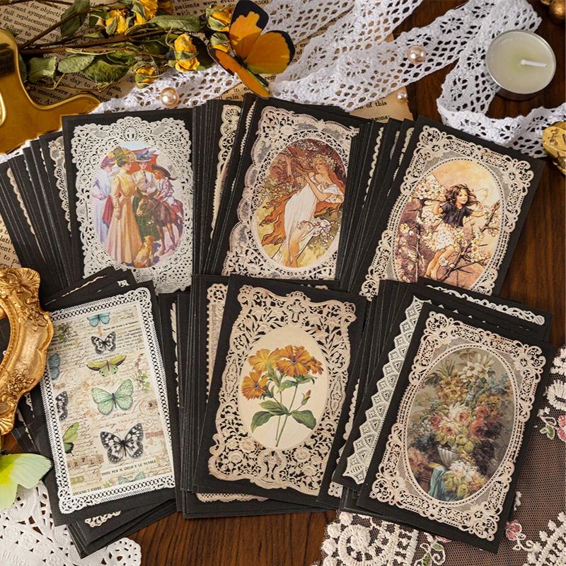 60pcs/pack Vintage Scrapbooking Supplies Materials Paper Decor Junk Journal School Diary Marking Stationery Memo Paper