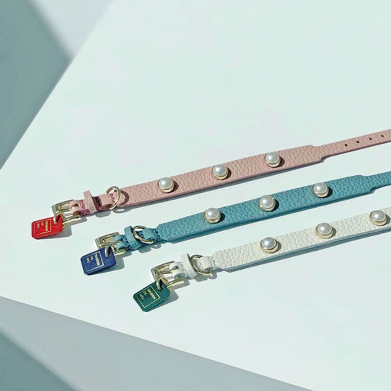 MAISON DE MIU Soft Pearl Collar_Indian Blue